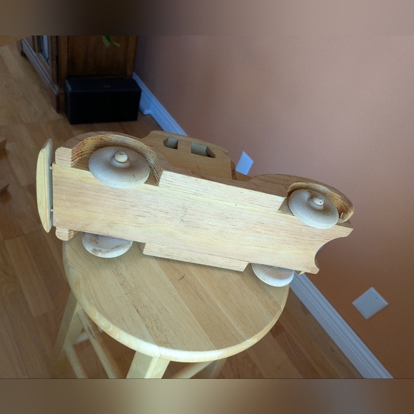 Handmade Wooden Toy Vintage Style Automobile - Picture 3 of 11